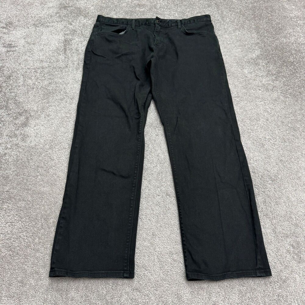 Roark HWY 128 Straight Fit Denim Jeans Mens 38R Black Cotton Casual Stretch